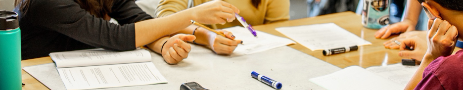 People working on forms